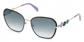 Emilio Pucci™ EP0128 32B 58 - Shiny Palladium/Black/Lilac