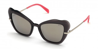 Emilio Pucci™ EP0135 20C 55 - Shiny Opal Gray/Palladium/Neon Pink