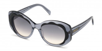 Emilio Pucci™ EP0136 05B 53 - Transparent Gray with Shiny Black