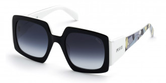 Emilio Pucci™ EP0141 04W 53 - Shiny Black and White with Pucci Alex Print