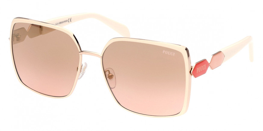 Emilio Pucci™ EP0169 24G 60 - Shiny Rose Gold & Ivory with Coral & Light Rose