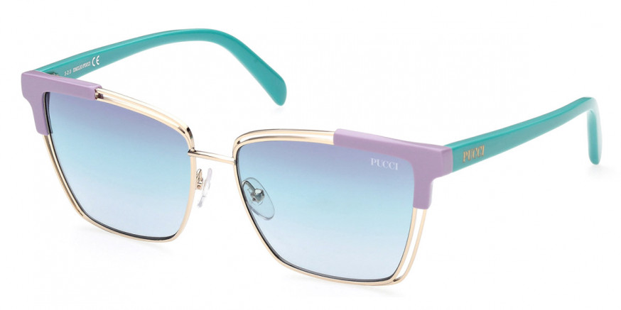 Emilio Pucci™ EP0171 80Z 57 - Pale Gold & Lilac with Turquoise