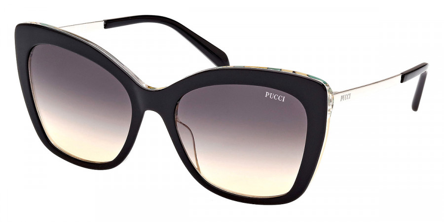 Color: Shiny Bilayer Black & Turquoise Pucci Print/Pale Gold (01B) - Emilio Pucci EP019001B58