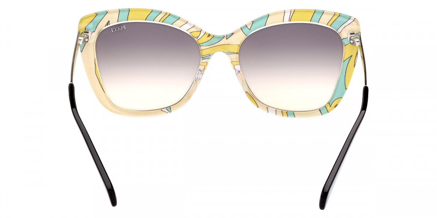 Color: Shiny Bilayer Black & Turquoise Pucci Print/Pale Gold (01B) - Emilio Pucci EP019001B58