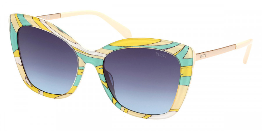 Color: Shiny Bilayer Turquoise Pucci Print & Ivory/Rose Gold (95B) - Emilio Pucci EP019095B58