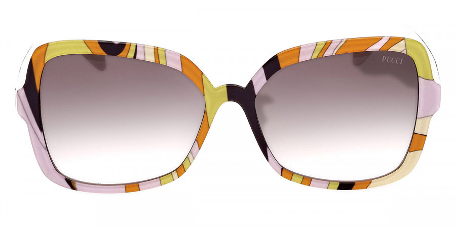 Emilio Pucci™ EP0192 44B 60 - Shiny Bilayer Orange Pucci Print & White