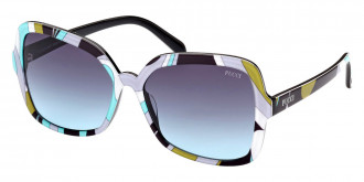 Color: Shiny Bilayer Turquoise Pucci Print & Black (89B) - Emilio Pucci EP019289B60