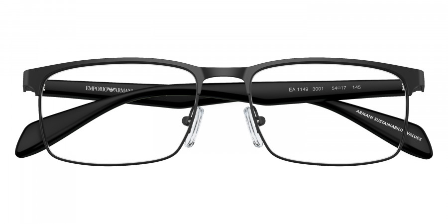 Color: Matte Black/Rubber Green (3001) - Emporio Armani EA1149300156