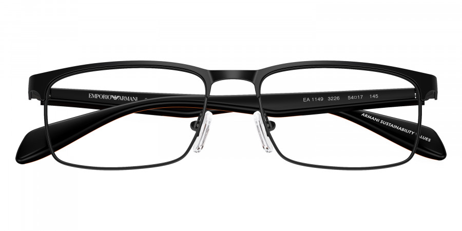 Color: Matte Black/Rubber Orange (3226) - Emporio Armani EA1149322656