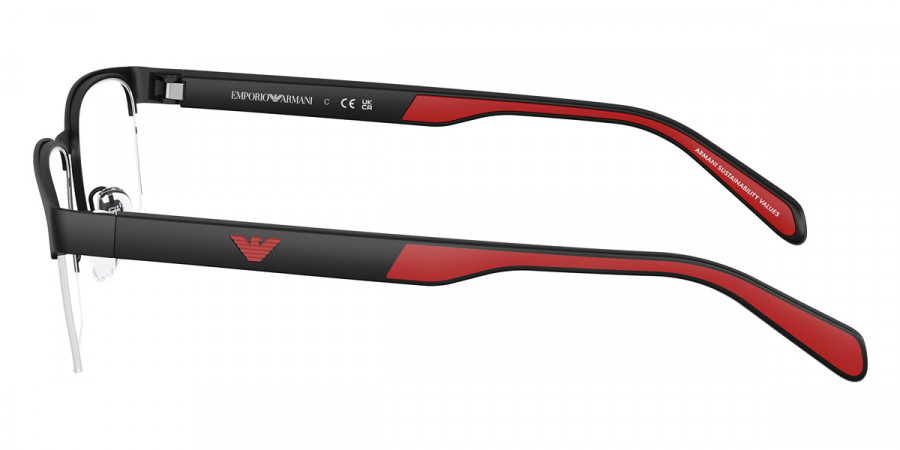 Color: Matte Black/Rubber Red (3085) - Emporio Armani EA1162308556