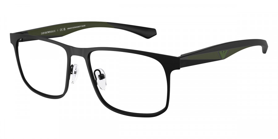 Color: Matte Black/Green Rubber (3001) - Emporio Armani EA1163300155