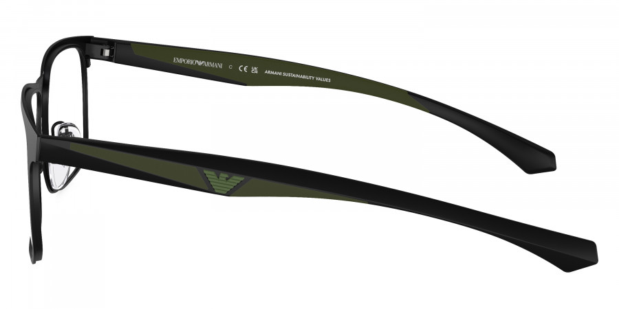 Color: Matte Black/Green Rubber (3001) - Emporio Armani EA1163300155