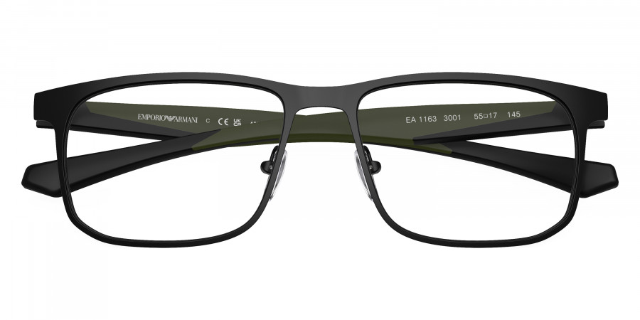 Color: Matte Black/Green Rubber (3001) - Emporio Armani EA1163300155