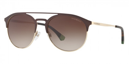 Color: Matte Dark Brown/Pale Gold (318213) - Emporio Armani EA205231821356