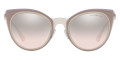 Matte Pink / Violet / Light Brown Mirrored Silver Gradient