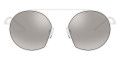 White / Light Gray Mirrored Silver 80