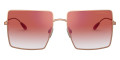 Matte Rose Gold / Mirrored Gradient Red