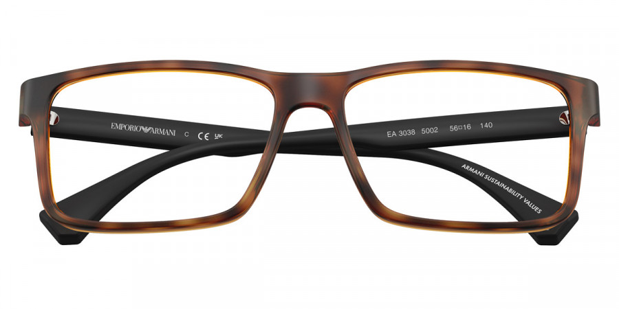 Color: Matte Havana/Rubber Black (5002) - Emporio Armani EA3038500256