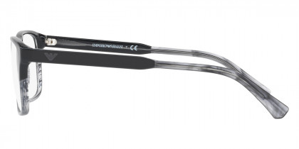 Color: Shiny Black & Striped Gray (5566) - Emporio Armani EA3120556655