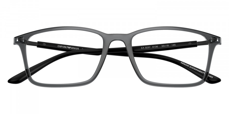 Color: Shiny Transparent Black/Matte Black (6106) - Emporio Armani EA3237610655