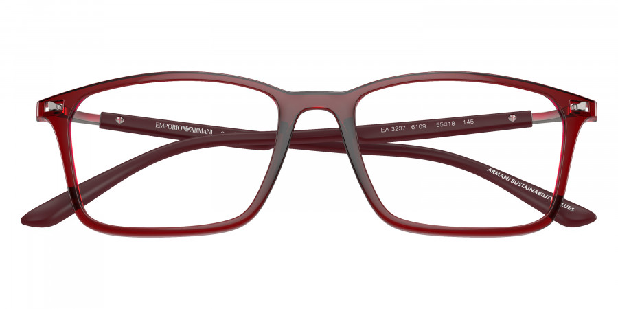 Color: Shiny Transparent Bordeaux/Matte Bordeaux (6109) - Emporio Armani EA3237610955