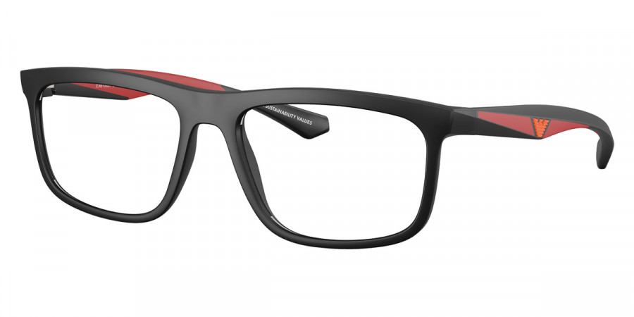 Color: Matte Black/Rubber Red (5009) - Emporio Armani EA3246500955