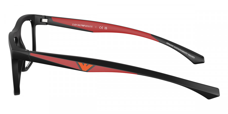 Color: Matte Black/Rubber Red (5009) - Emporio Armani EA3246500955