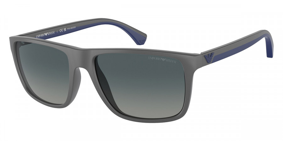 Color: Matte Gray/Blue (50604U) - Emporio Armani EA403350604U56