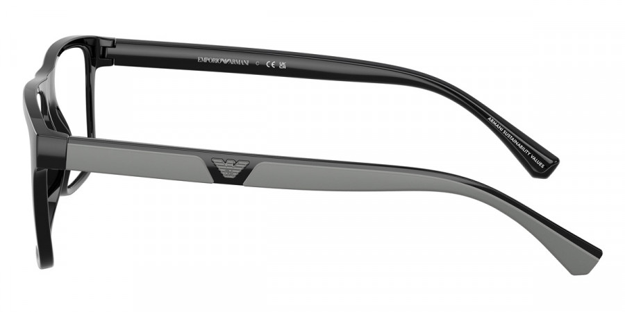 Color: Shiny Black/Rubber Gray (50171W) - Emporio Armani EA4115F50171W54