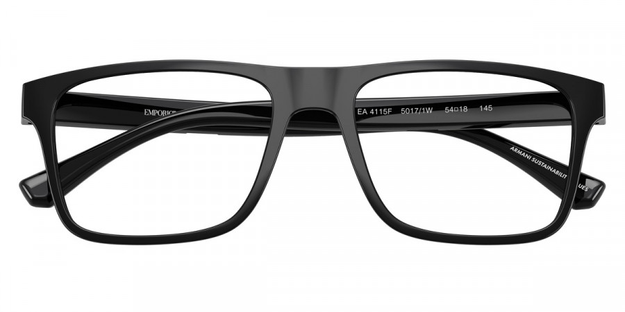 Color: Shiny Black/Rubber Gray (50171W) - Emporio Armani EA4115F50171W54