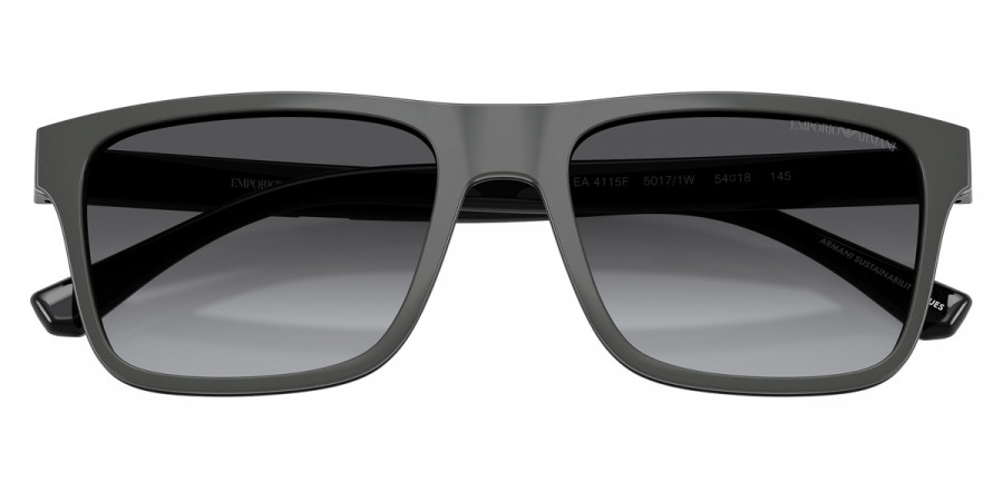 Color: Shiny Black/Rubber Gray (50171W) - Emporio Armani EA4115F50171W54