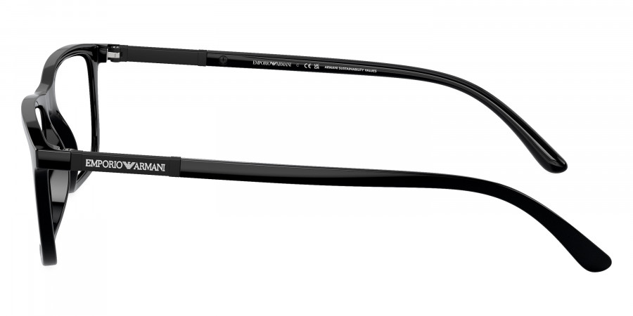Color: Shiny Black (50011W) - Emporio Armani EA416050011W55