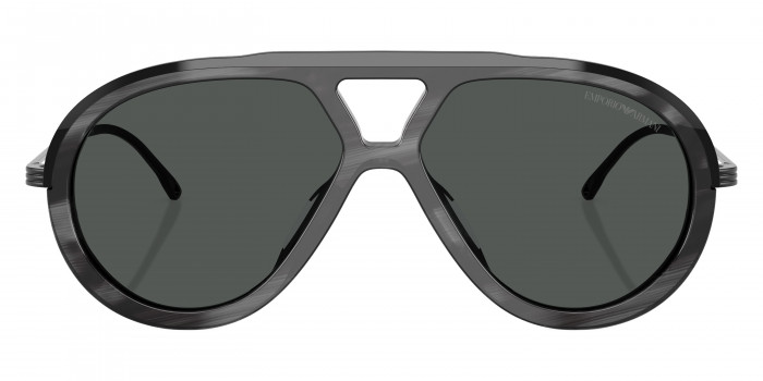 EMPORIO ARMANI™ EA4242U 621187 56 - Shiny Striped Gray/Shiny Black