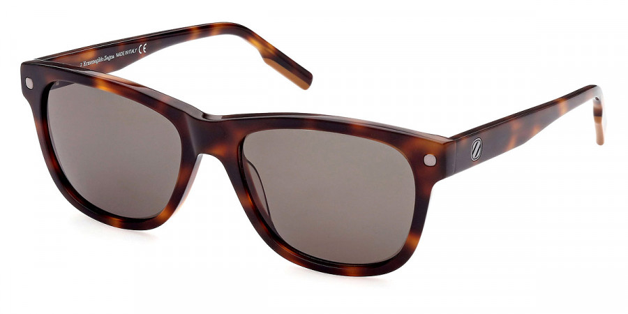 Color: Shiny Classic Dark Havana (52N) - Ermenegildo Zegna EZ019652N56