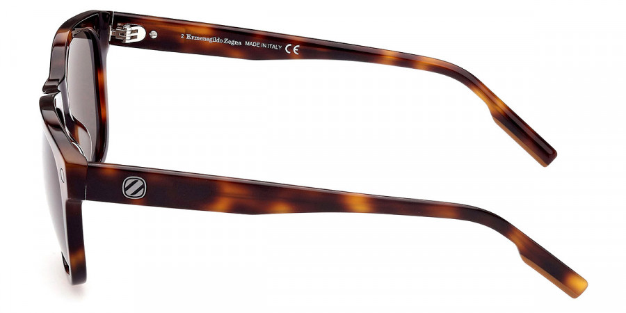 Color: Shiny Classic Dark Havana (52N) - Ermenegildo Zegna EZ019652N56