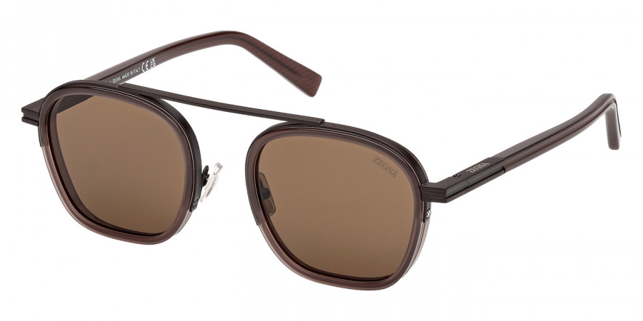 Color: Shiny Dark Brown (48E) - Ermenegildo Zegna EZ023148E51