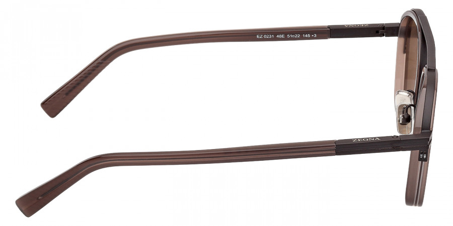 Color: Shiny Dark Brown (48E) - Ermenegildo Zegna EZ023148E51