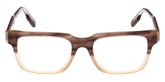 Ermenegildo Zegna™ EZ5260 050 52 - Shiny Striped Brown and Transparent Beige/Road 232 Core Insertion