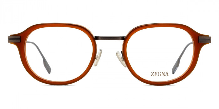 Ermenegildo Zegna™ EZ5296 045 48 - Shiny Light Brown/Matte Antiqued Gunmetal
