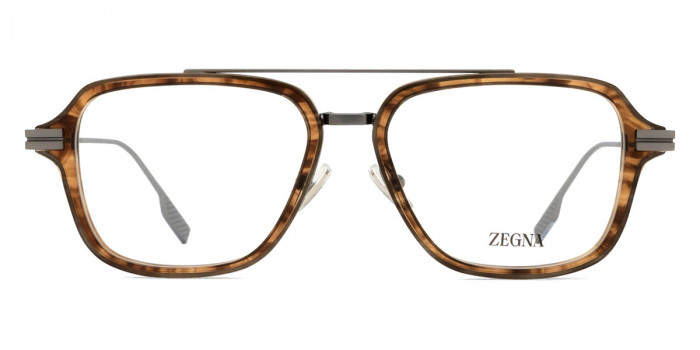 Ermenegildo Zegna™ EZ5297 050 53 - Light Brown/Striped/Matte Gunmetal