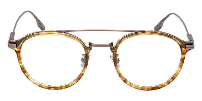 Ermenegildo Zegna™ EZ5315-D 047 52 - Light Brown/Striped/Shiny Satin Light Bronze