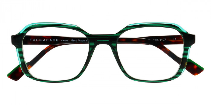 Face a Face™ ECHOS 1 1107 51 - Transparent Striped Dark Green