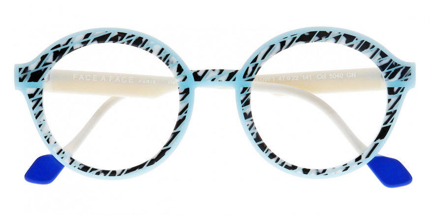 Face a Face™ HOLLOW 1 5040 47 - Mozaique Black and White/New Milk Blue