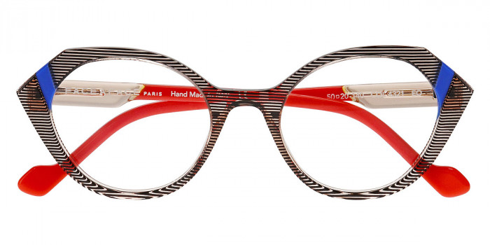 Face a Face™ WITTY 1 4321 50 - Transparent Striped Amber