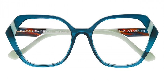 Face a Face™ WITTY 2 3207 53 - Gray Blue Petrol Transparent