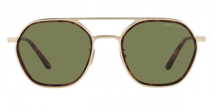 GIORGIO ARMANI™ AR6145 30022A 53 - Matte Pale Gold and Red Havana