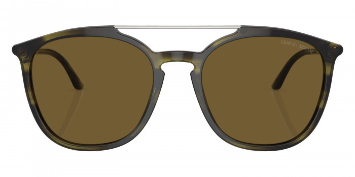 GIORGIO ARMANI™ AR8198 603873 54 - Striped Green/Matte Silver