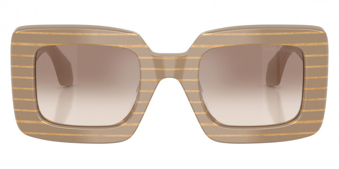 GIORGIO ARMANI™ AR8241U 631094 48 - Striped Beige/Gold Block