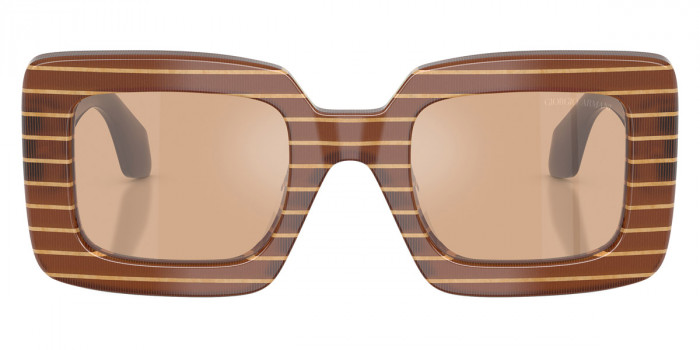 GIORGIO ARMANI™ AR8241U 63112S 48 - Striped Peach/Gold Block