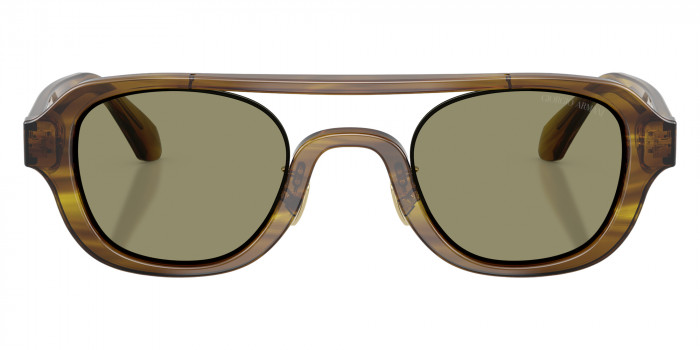 GIORGIO ARMANI™ AR8247 63302A 48 - Striped Brown and Light Brown